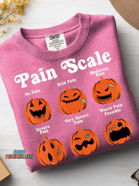 Halloween Pain Scale Casual Sweatshirt