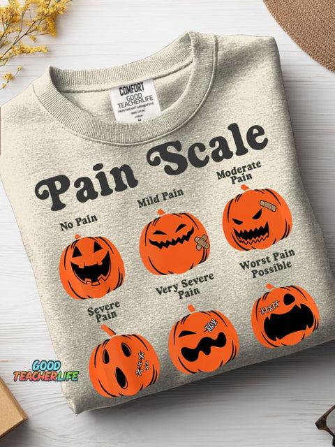 Halloween Pain Scale Casual Sweatshirt