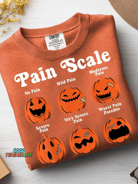 Halloween Pain Scale Casual Sweatshirt