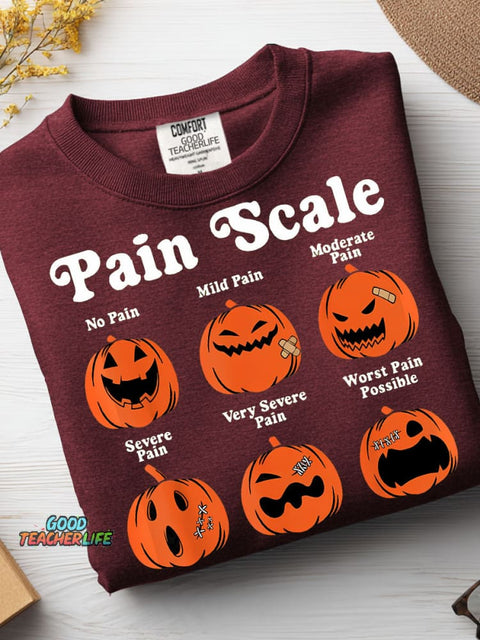 Halloween Pain Scale Casual Sweatshirt