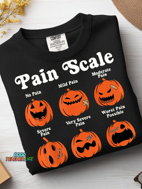 Halloween Pain Scale Casual Sweatshirt