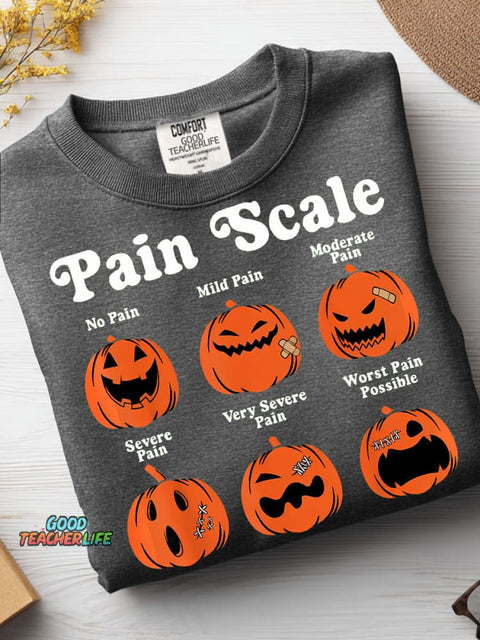 Halloween Pain Scale Casual Sweatshirt