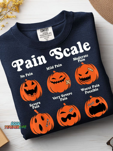 Halloween Pain Scale Casual Sweatshirt
