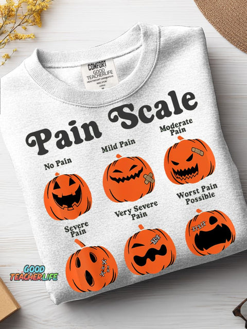 Halloween Pain Scale Casual Sweatshirt