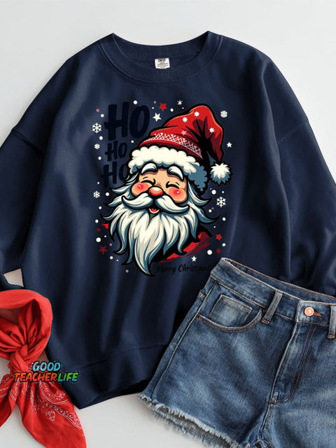Merry Christmas HOHOHO Decorative Pattern Casual Sweatshirt