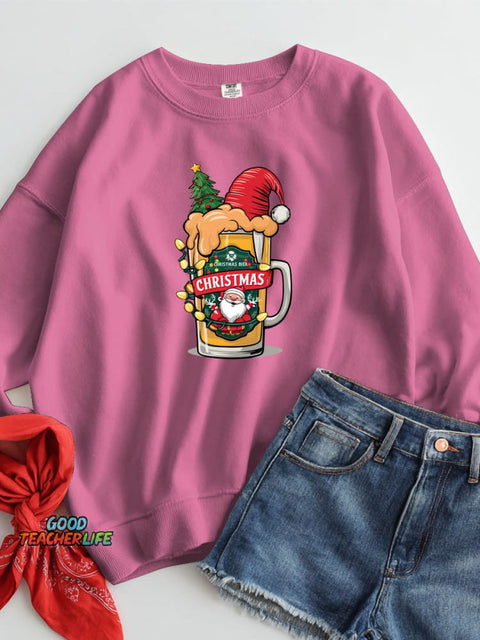 Christmas Drink Decoration Pattern Casual Sweatshirt