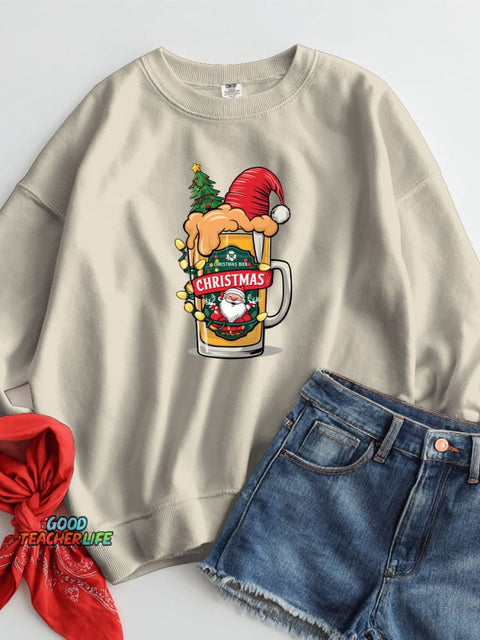 Christmas Drink Decoration Pattern Casual Sweatshirt