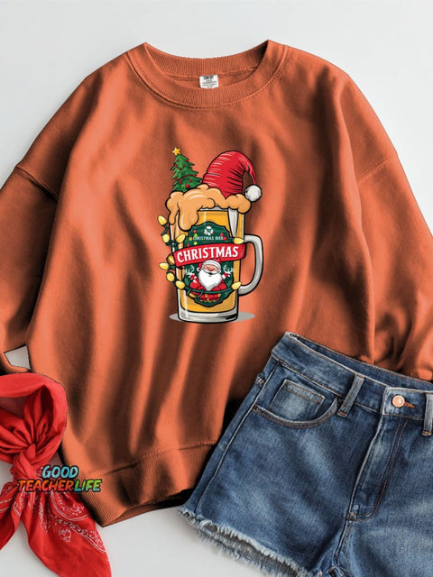 Christmas Drink Decoration Pattern Casual Sweatshirt