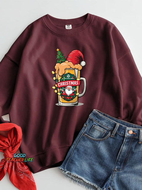 Christmas Drink Decoration Pattern Casual Sweatshirt