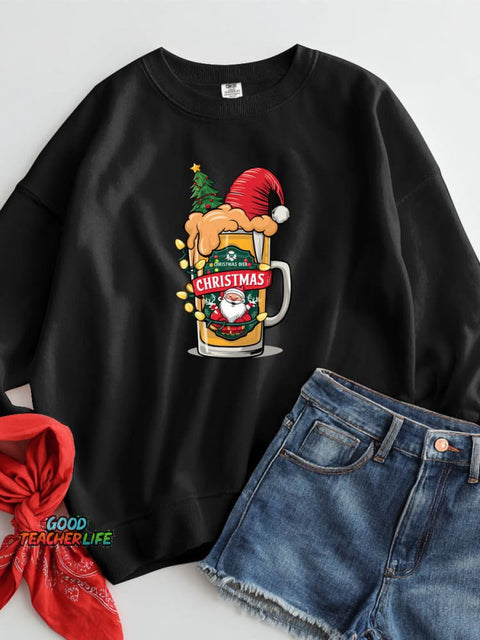 Christmas Drink Decoration Pattern Casual Sweatshirt
