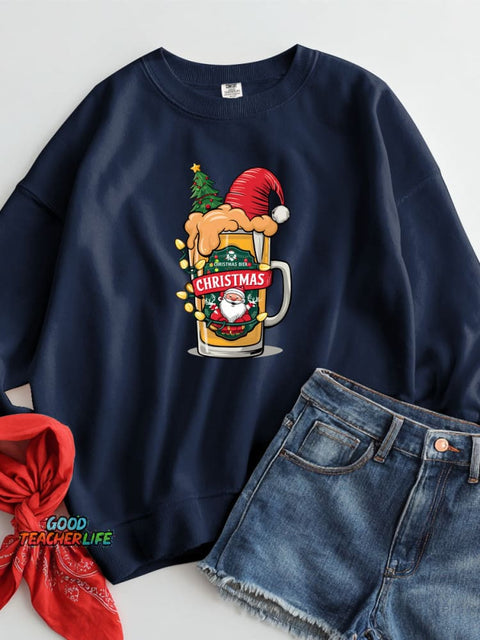 Christmas Drink Decoration Pattern Casual Sweatshirt