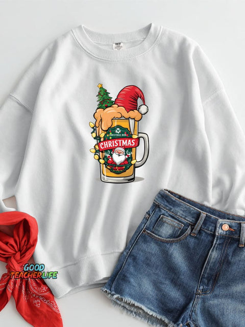 Christmas Drink Decoration Pattern Casual Sweatshirt