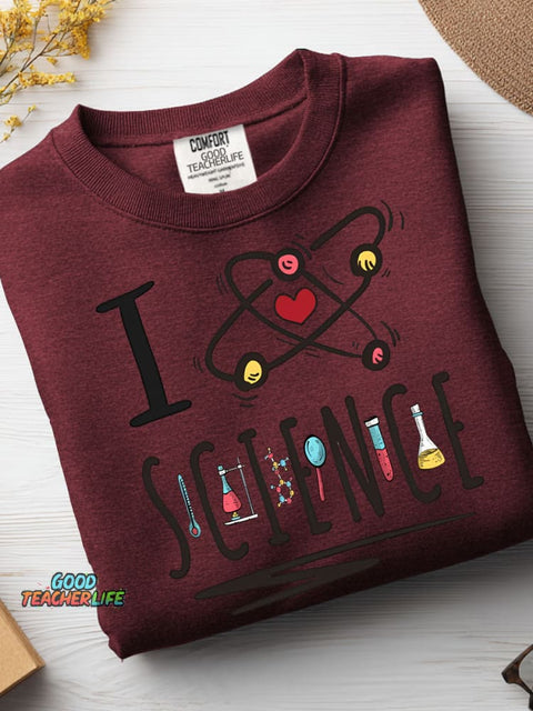 I Love Science Casual Sweatshirt
