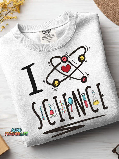 I Love Science Casual Sweatshirt