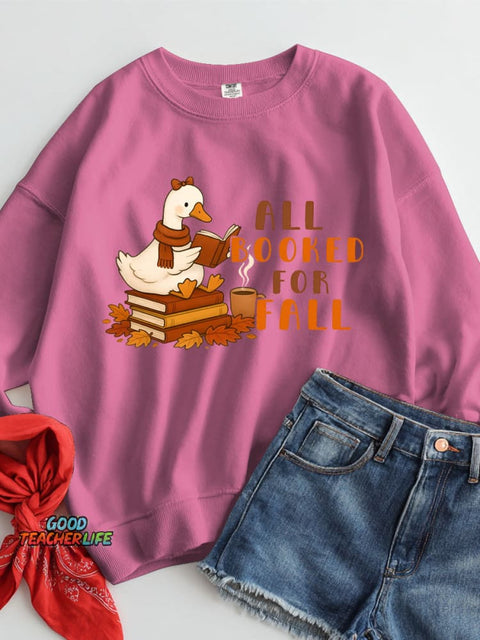All Booked for Fall Casual Sweatshirt