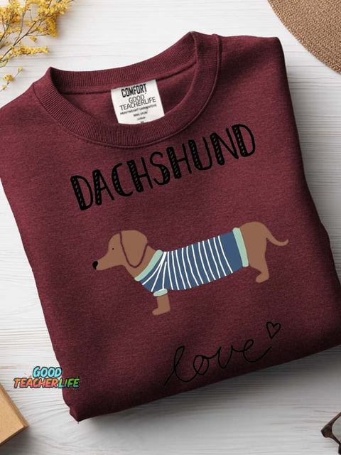 Dachshund Love Casual Sweatshirt