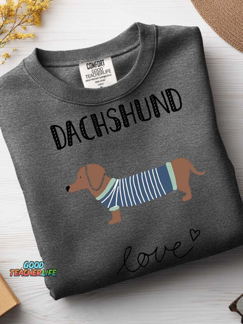Dachshund Love Casual Sweatshirt