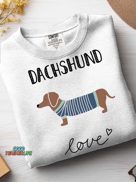 Dachshund Love Casual Sweatshirt