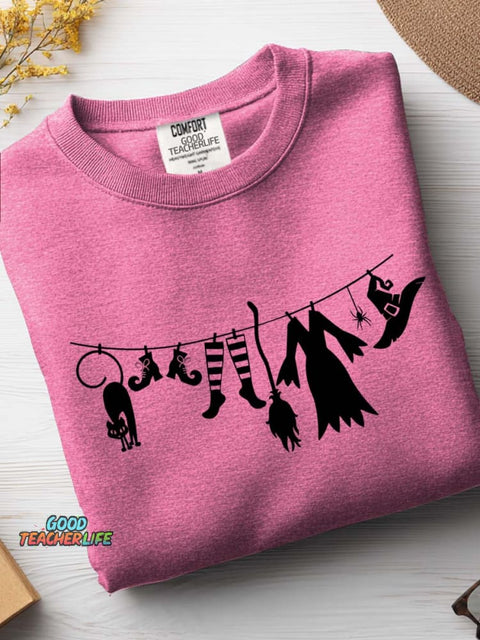 Witch Drying Items Decorative Pattern Casual Sweatshirt