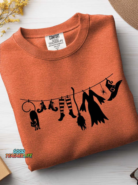 Witch Drying Items Decorative Pattern Casual Sweatshirt