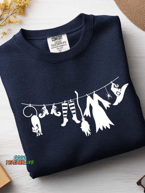 Witch Drying Items Decorative Pattern Casual Sweatshirt