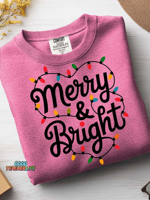 Merry & Bright Casual Sweatshirt