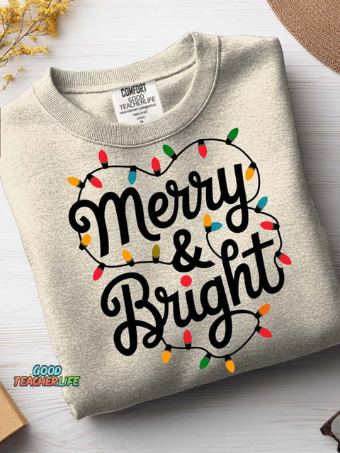 Merry & Bright Casual Sweatshirt