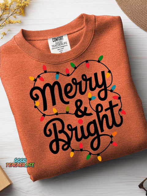 Merry & Bright Casual Sweatshirt