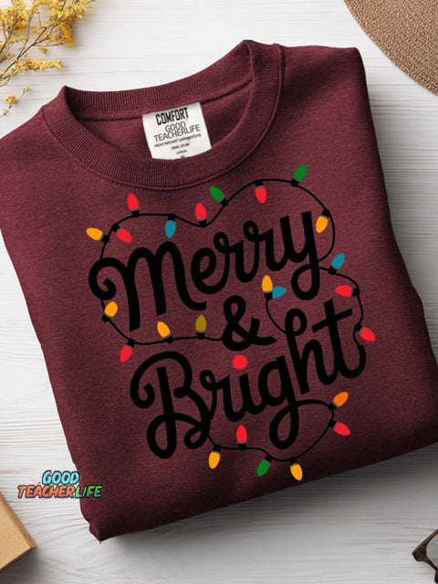 Merry & Bright Casual Sweatshirt