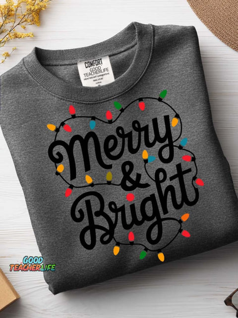 Merry & Bright Casual Sweatshirt