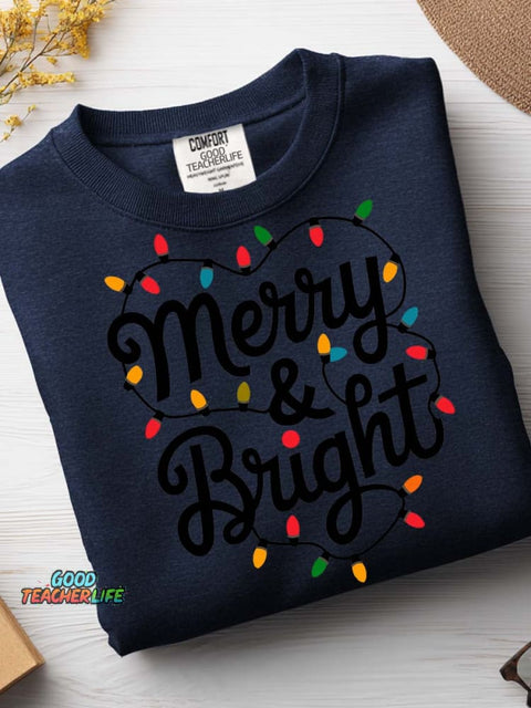 Merry & Bright Casual Sweatshirt