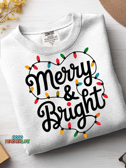 Merry & Bright Casual Sweatshirt