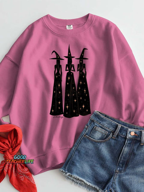 Mysterious Three Witches Decorative Pattern Casual Sweatshirt
