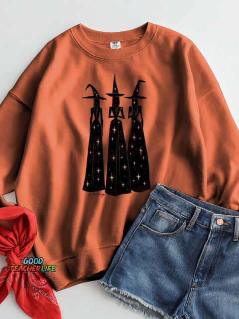 Mysterious Three Witches Decorative Pattern Casual Sweatshirt