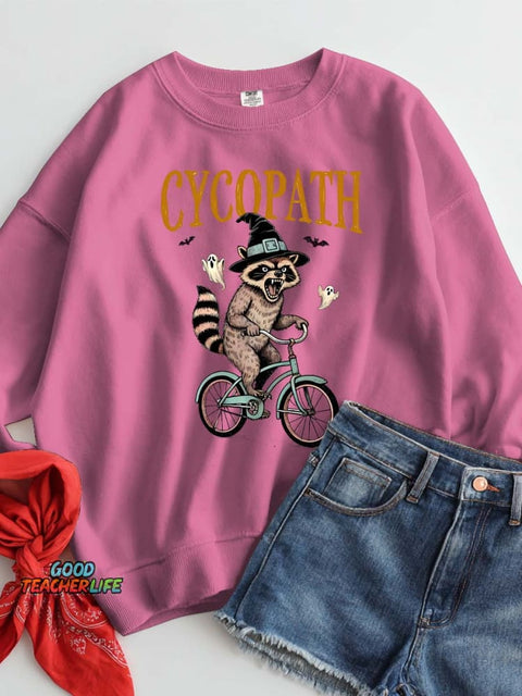 Wizard Raccoon Decorative Pattern Casual Sweatshirt