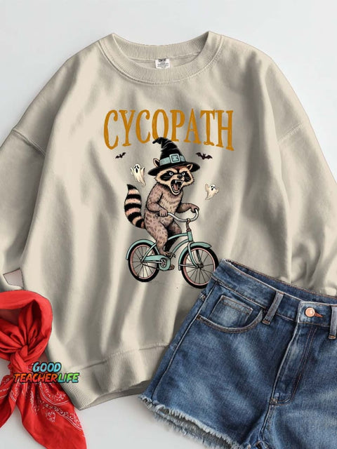 Wizard Raccoon Decorative Pattern Casual Sweatshirt
