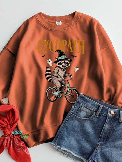 Wizard Raccoon Decorative Pattern Casual Sweatshirt
