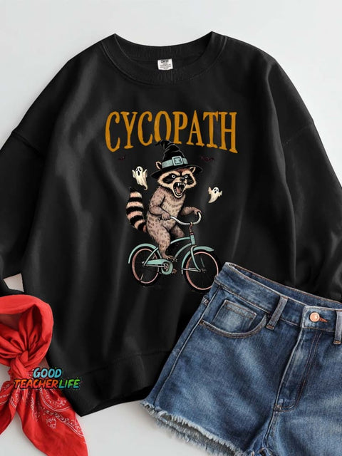 Wizard Raccoon Decorative Pattern Casual Sweatshirt