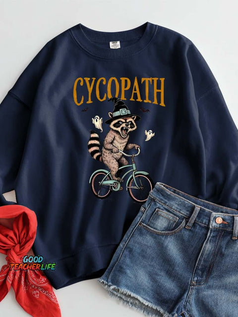 Wizard Raccoon Decorative Pattern Casual Sweatshirt