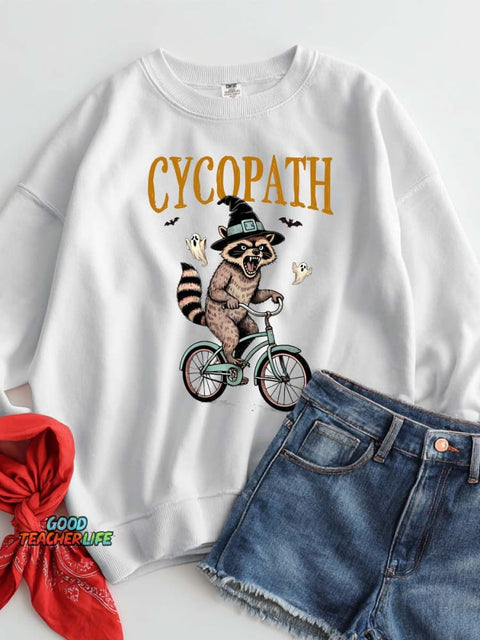 Wizard Raccoon Decorative Pattern Casual Sweatshirt