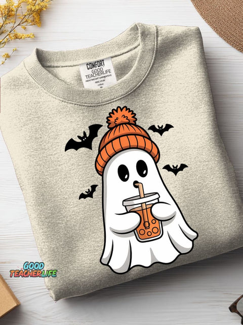 Halloween Ghost Decorative Pattern Casual Sweatshirt