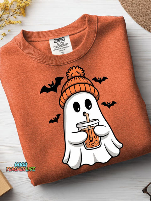 Halloween Ghost Decorative Pattern Casual Sweatshirt