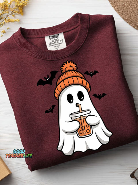 Halloween Ghost Decorative Pattern Casual Sweatshirt