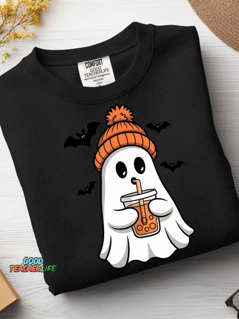 Halloween Ghost Decorative Pattern Casual Sweatshirt