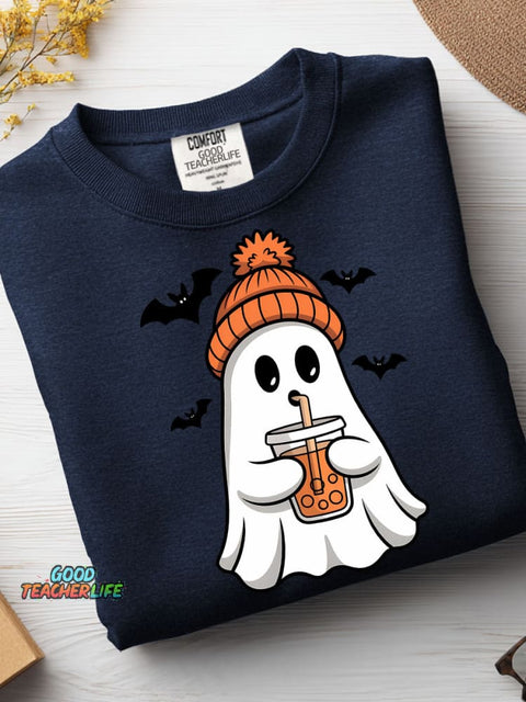 Halloween Ghost Decorative Pattern Casual Sweatshirt