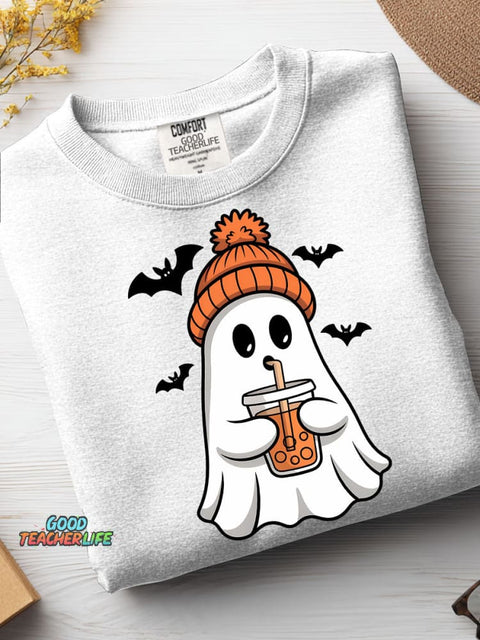 Halloween Ghost Decorative Pattern Casual Sweatshirt