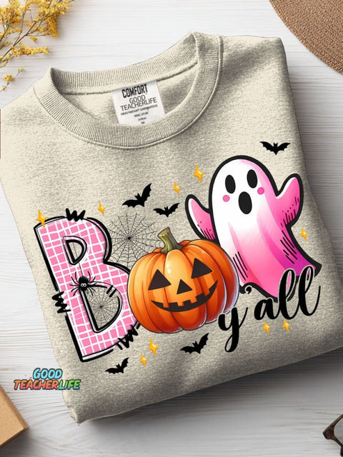 Halloween Boo Decorative Patterns Casual Sweatshirt