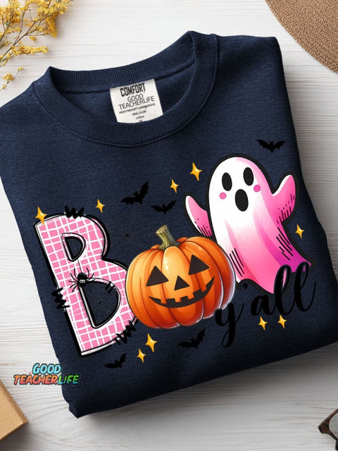 Halloween Boo Decorative Patterns Casual Sweatshirt