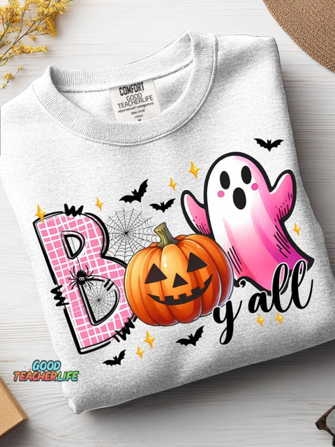 Halloween Boo Decorative Patterns Casual Sweatshirt