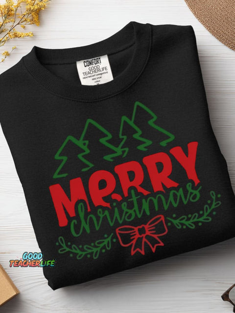 Christmas Woods Decorative Pattern Casual Sweatshirt